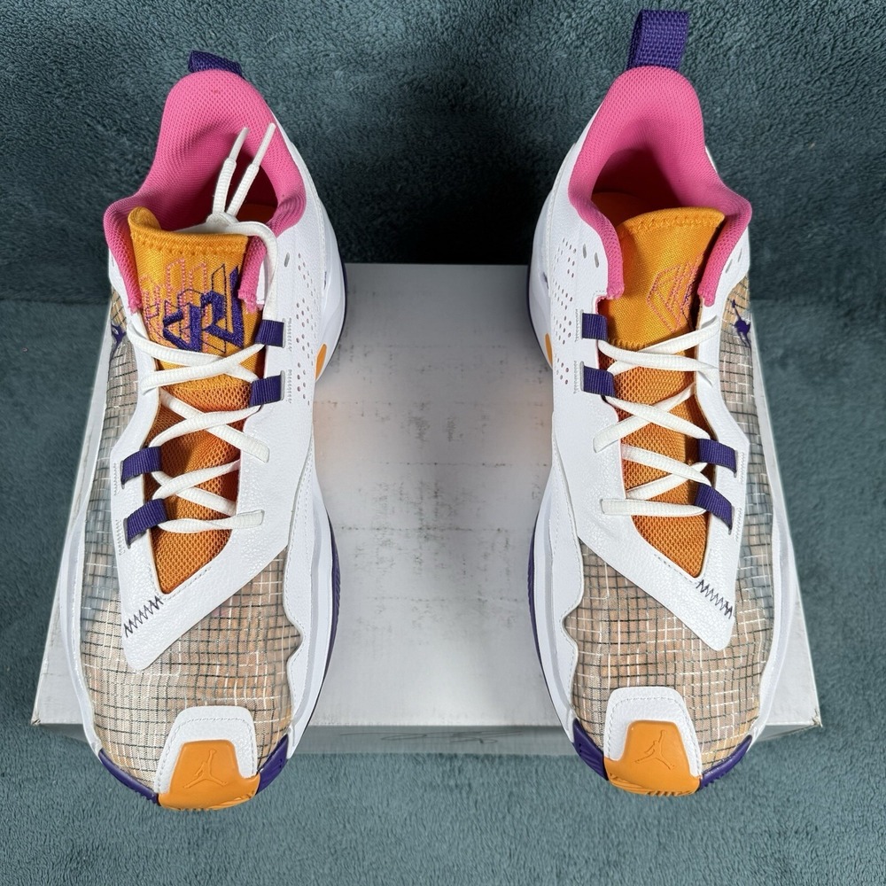 Jordan One Take 4 White/Purple/Gold Basketball Shoes Men's Size 11.5 DO7193-100‎ - Picture 4 of 8